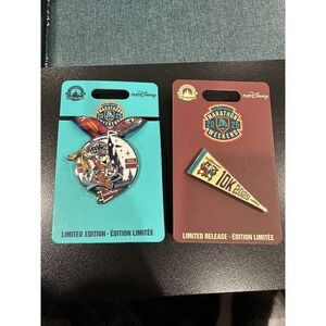 2025 Disney Marathon Weekend Pins 10K Chip & Dale, RunDisney 2 Pin Set LE